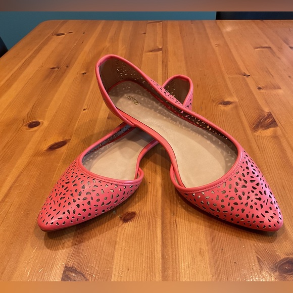 Apt. 9 Shoes - APT. 9 CORAL FLATS WOMENS SZ 8-1/2 8.5M CUTOUT LEOPARD FLORAL SUMMER SPRING NWT